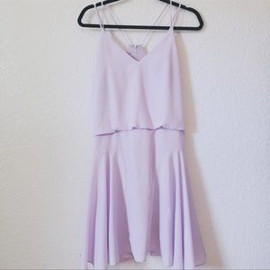 GIANNI BINI Halter Lavender Purple Mini Dress
